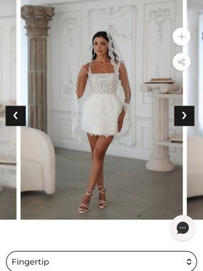 UNTAMED PETALS BY AMANDA JUDGE White Lace Short Bridal Dress
